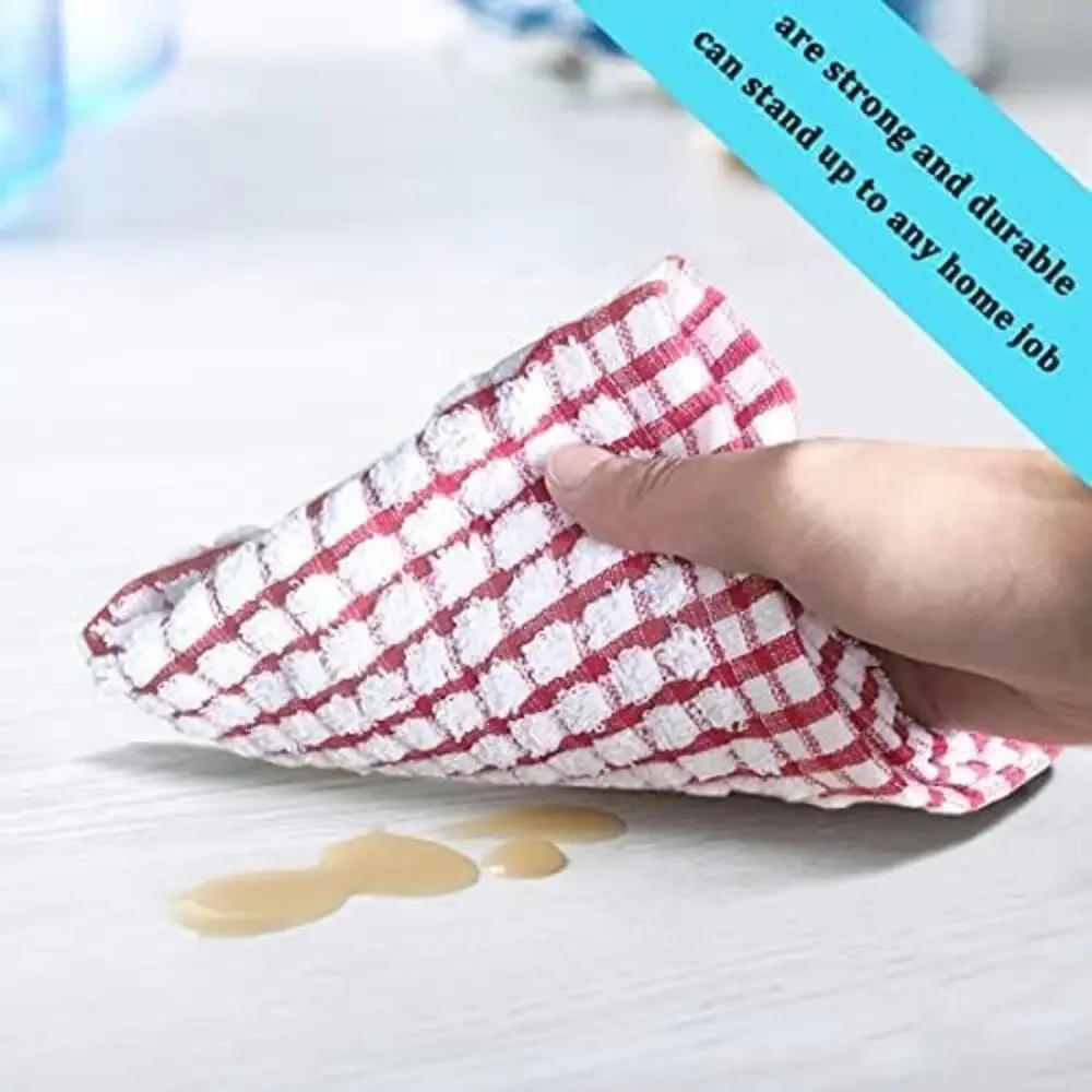 LAZI Kitchen Dish Towels, 16 Inch x 25 Inch Bulk Cotton